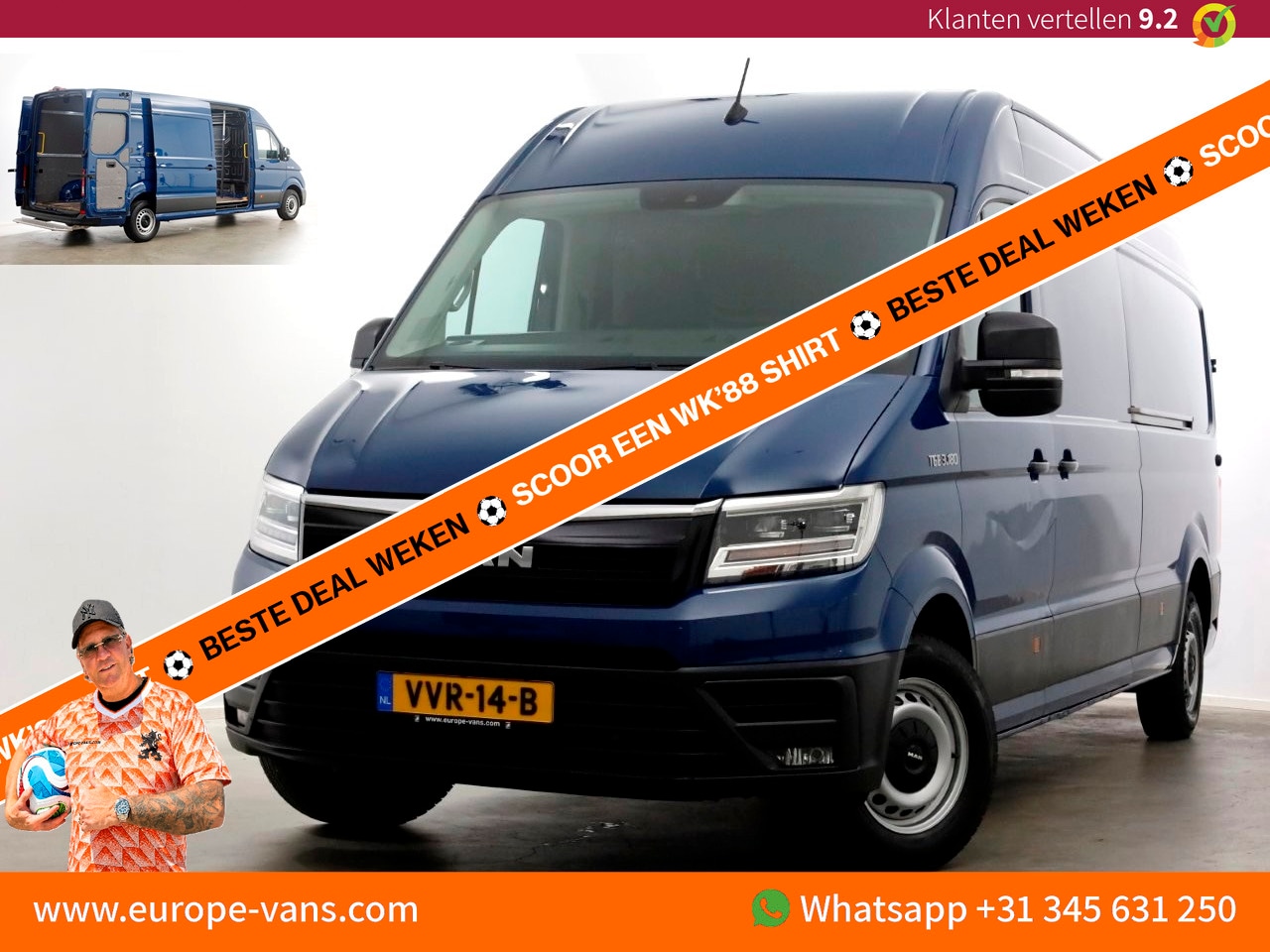 MAN TGE - 3.180 2.0 177pk DSG-Automaat L4H3 (L3H2) Maxi LED/Camera/Navi/ACC 06-2023 - AutoWereld.nl
