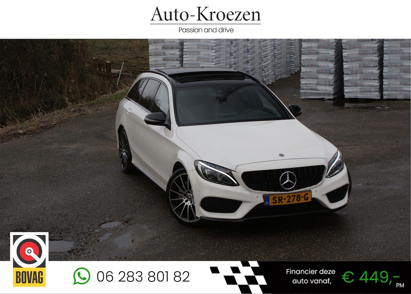 Mercedes-Benz C-klasse Estate - 180 ///AMG Pakket | Pano | Night Pakket | Camera | Trekhaak | - AutoWereld.nl