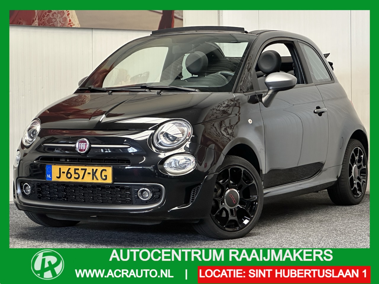 Fiat 500 C - 1.2 SPORT CABRIOLET DIGITALE DISPLAY HALF LEDER AIRCO STUUR BEDIENING BLUETOOTH TELEFOON M - AutoWereld.nl