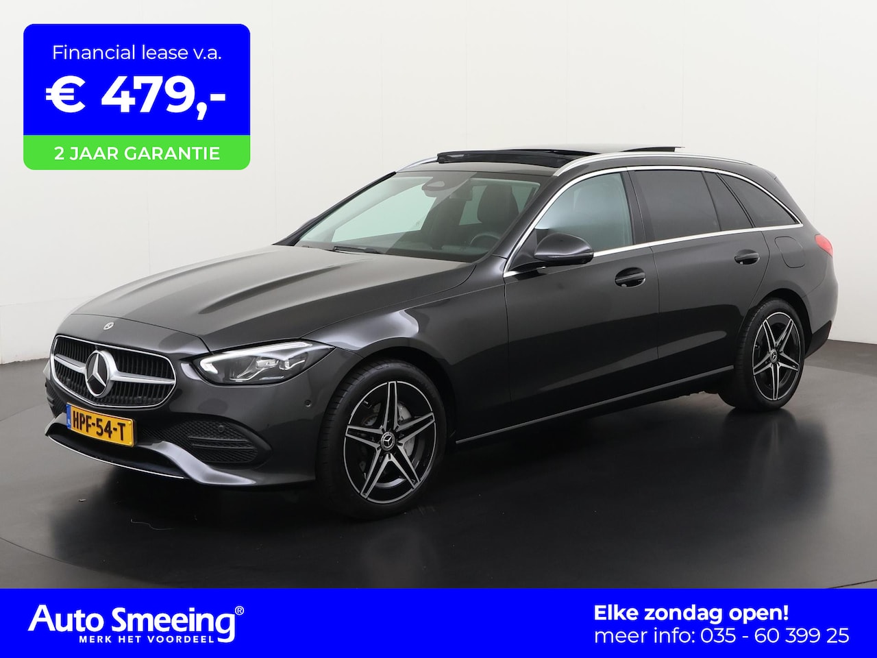 Mercedes-Benz C-klasse Estate - 300 e Luxury Line | Panoramadak | Luchtvering | 100km Electrisch! | Zondag Open! - AutoWereld.nl