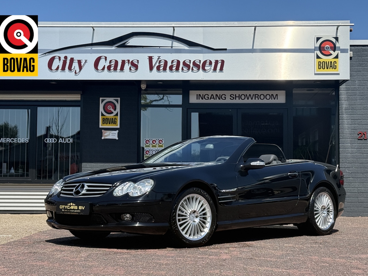 Mercedes-Benz SL-klasse Cabrio - AMG 55 automaat 501 pk unieke staat !!! navigatie climate ctr cruise ctr leder xenon lmv 1 - AutoWereld.nl