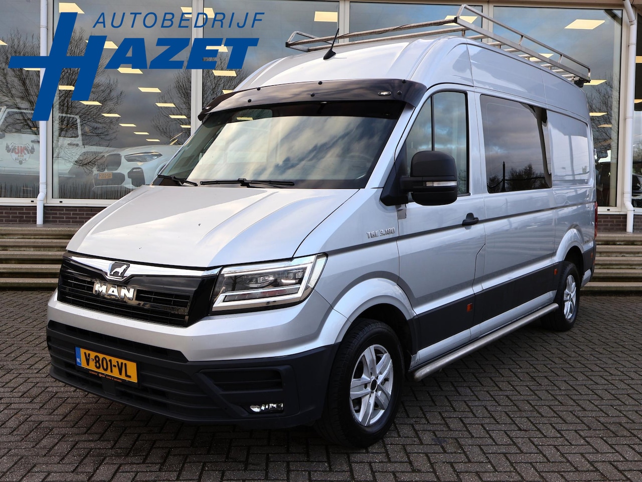 MAN TGE - 2.0 TDI 177 PK AUT. DUBBEL CABINE + 3500 KG TREKHAAK | LED | LEDER | ADAPTIVE CRUISE - AutoWereld.nl