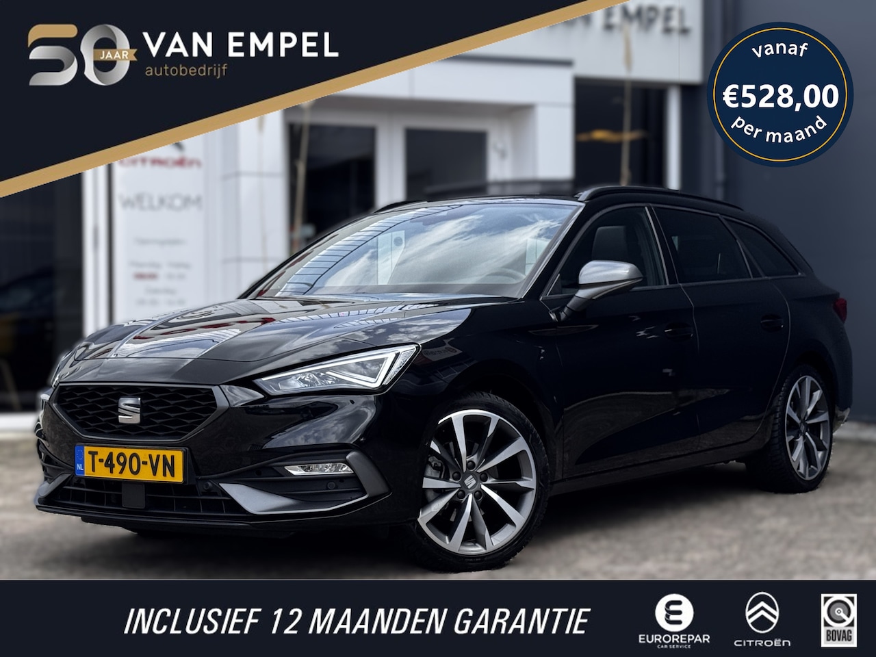 SEAT Leon Sportstourer - 1.5 eTSI FR Business Intense 150 PK | Schuif-Kantel Dak | NL-Auto | Camera | Beats Audio | - AutoWereld.nl