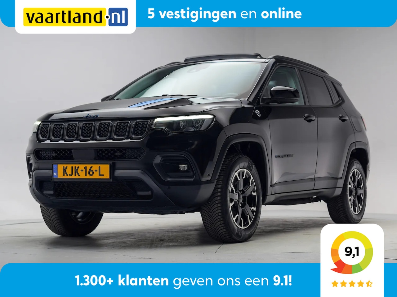 Jeep Compass - 4xe 240 Plug-in Hybrid Trailhawk [ Panorama Navi Camera Apple/Android ] - AutoWereld.nl