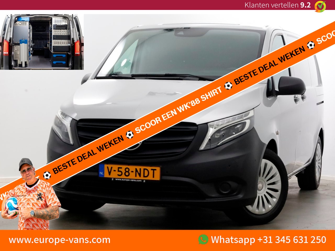 Mercedes-Benz Vito - 114 CDI 136pk Compact 9G Automaat 2x Schuifdeur/LED/Camera/Navi/Inrichting 05-2022 - AutoWereld.nl