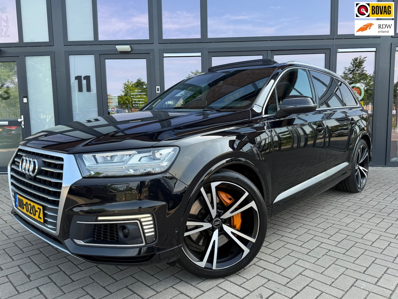 Audi Q7 - 3.0 TDI e-tron quattro 3.0 TDI e-tron quattro,S-LINE,PANO,360CAM,SFEER,MEMORY,3500KG TREKGEWICHT,SOH 90% - AutoWereld.nl