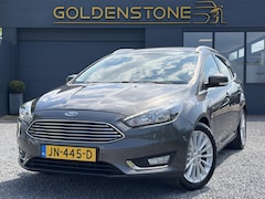 Ford Focus Wagon - 1.0 Titanium 1e Eigenaar, Dealer Onderhouden, 125pk, Navi, Trekhaak, 6 Bak, Clima, Cruise,