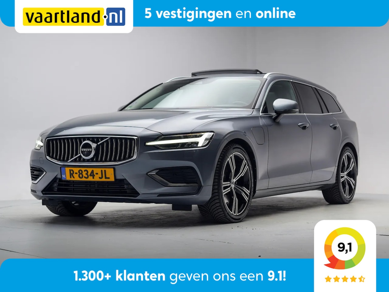 Volvo V60 - 2.0 T6 Recharge AWD R-Design Aut. [ Panorama Head-up Leder Stoelventilatie ] - AutoWereld.nl