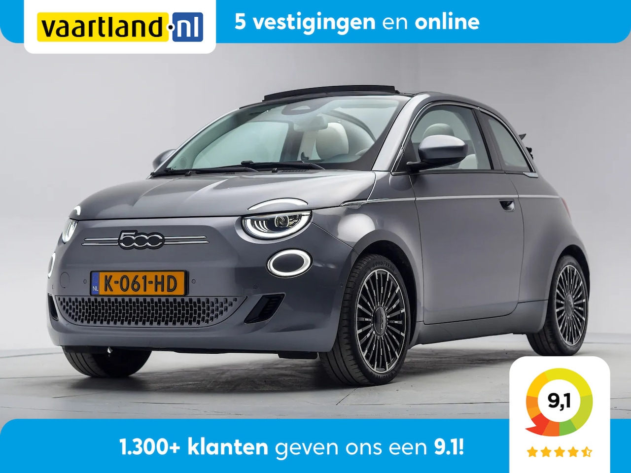 Fiat 500 - 500e 42 kWh La Prima 3-Fase [ LED Navi Leder Apple/Android ] - AutoWereld.nl
