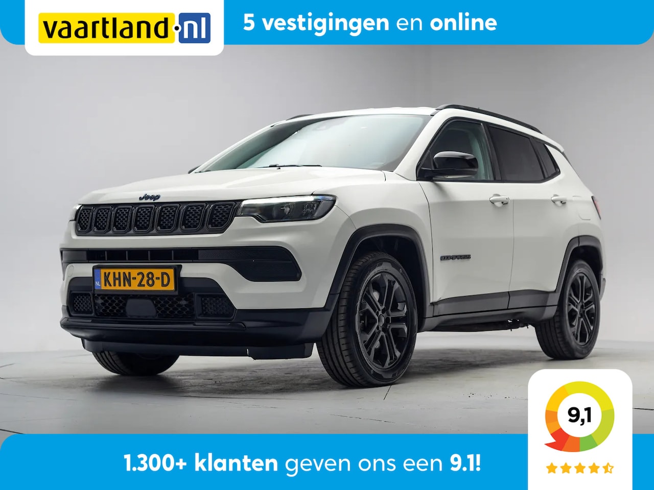 Jeep Compass - 4xe 190 Plug-in Hybrid Night Eagle [ Apple/Android LED Clima ] - AutoWereld.nl