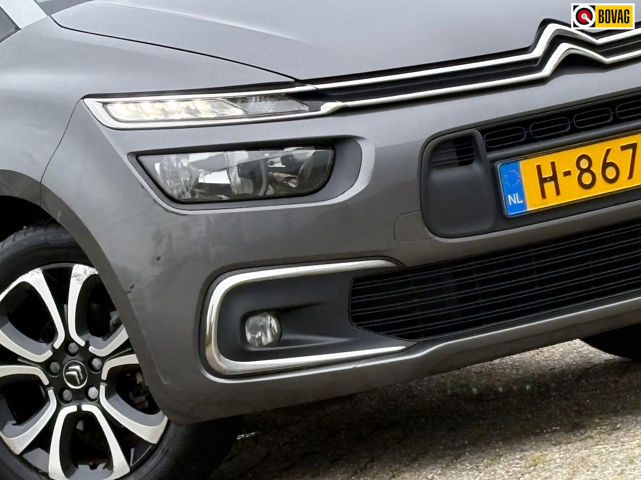 Citroën Grand C4 SpaceTourer - 1.2 PureTech 7pers Business - Gris Platinium - Cruise/Carplay/Clima - AutoWereld.nl