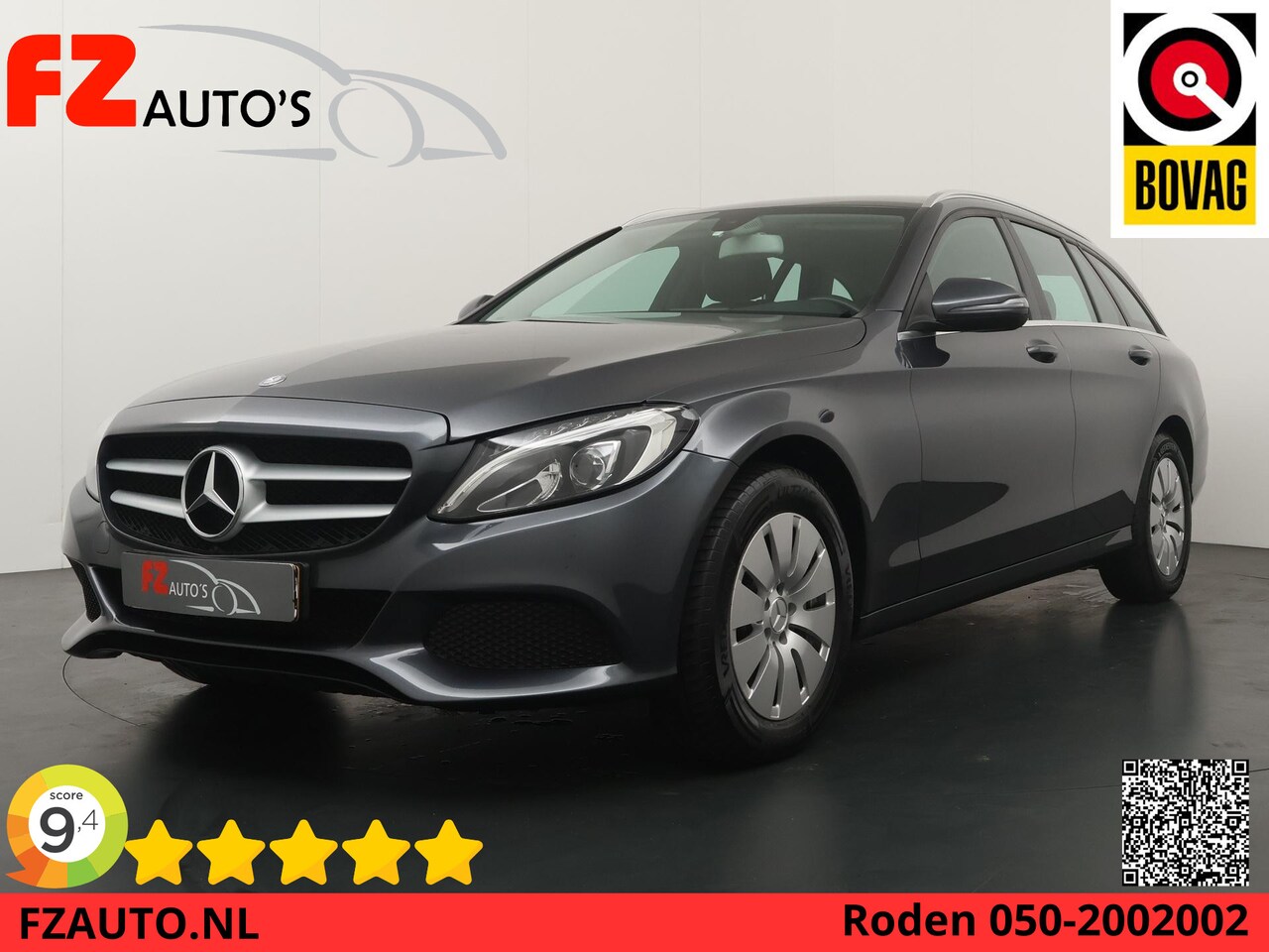 Mercedes-Benz C-klasse Estate - 200 Prestige Automaat - Navigatie - Lederen bekleding - Trekhaak - AutoWereld.nl