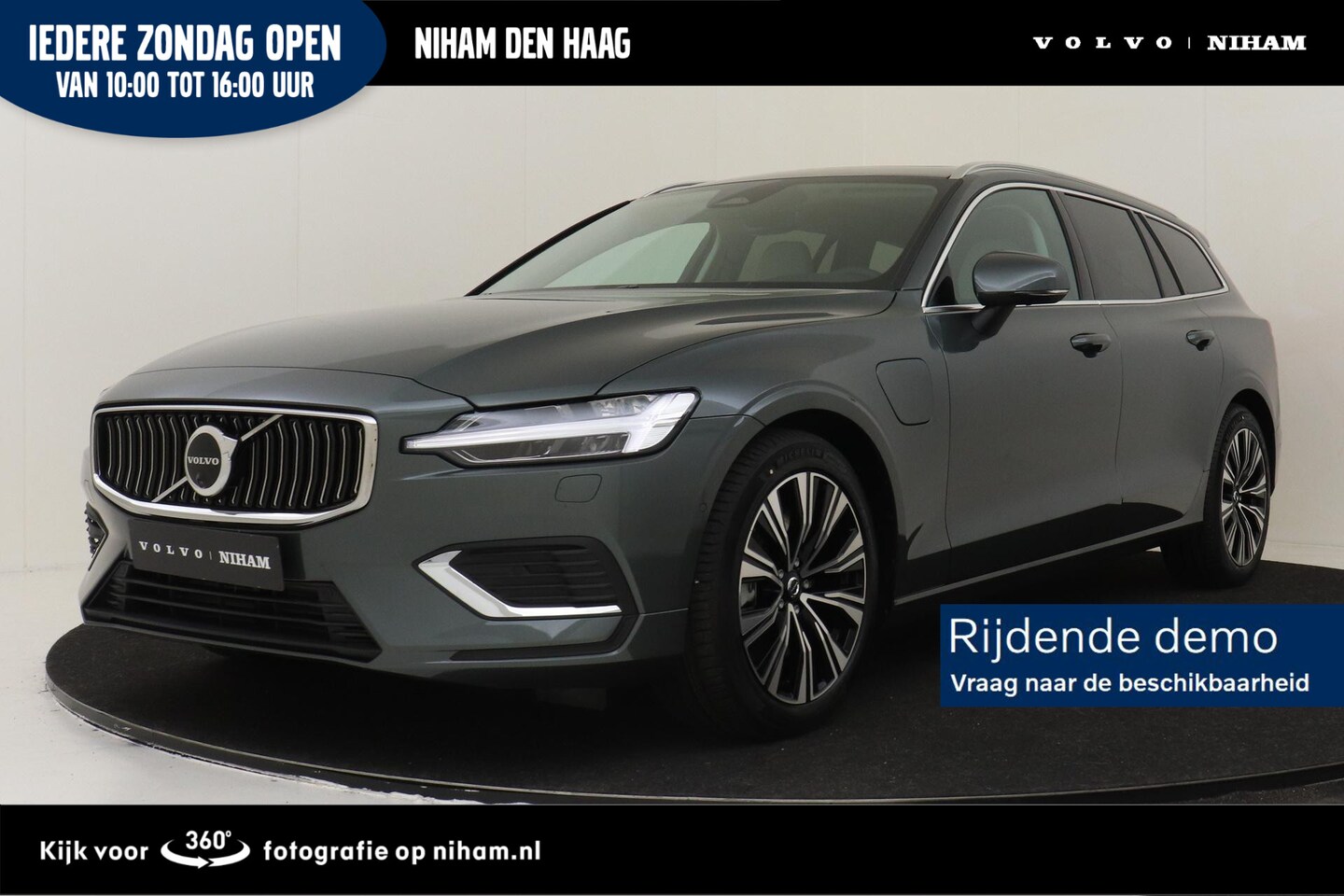 Volvo V60 - T6 PLUG-IN HYBRID AWD ULTRA BRIGHT -PANO.DAK|HARMAN/KARDON|360°CAM|HEAD-UP DISP.|POWER-SEA - AutoWereld.nl