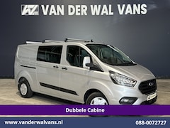 Ford Transit Custom - 2.0 TDCI 131pk L2H1 Dubbele Cabine Euro6 Airco | 6-Zits | Camera | Navigatie | Apple Carpl