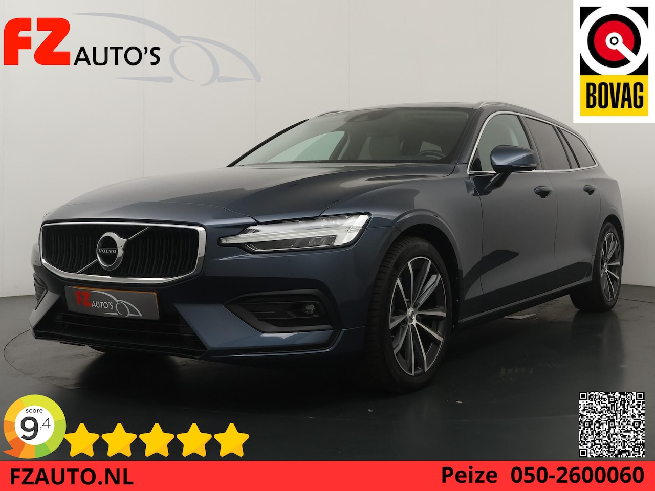 Volvo V60 - 2.0 B4 Inscription Automaat - Schuif/kantel dak - Achteruitrijcamera - Electrische Trekhaa - AutoWereld.nl