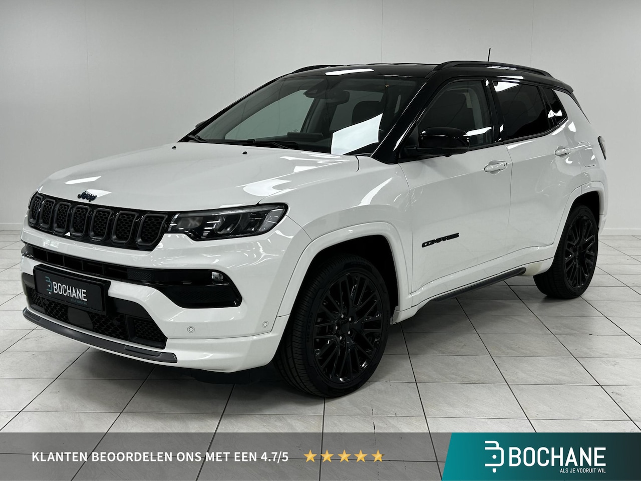 Jeep Compass - 4xe 240 Plug-in Hybrid Electric S NAVIGATIE | RONDOM ZICHT CAMERA | LEDEREN BEKLEDING | EL - AutoWereld.nl
