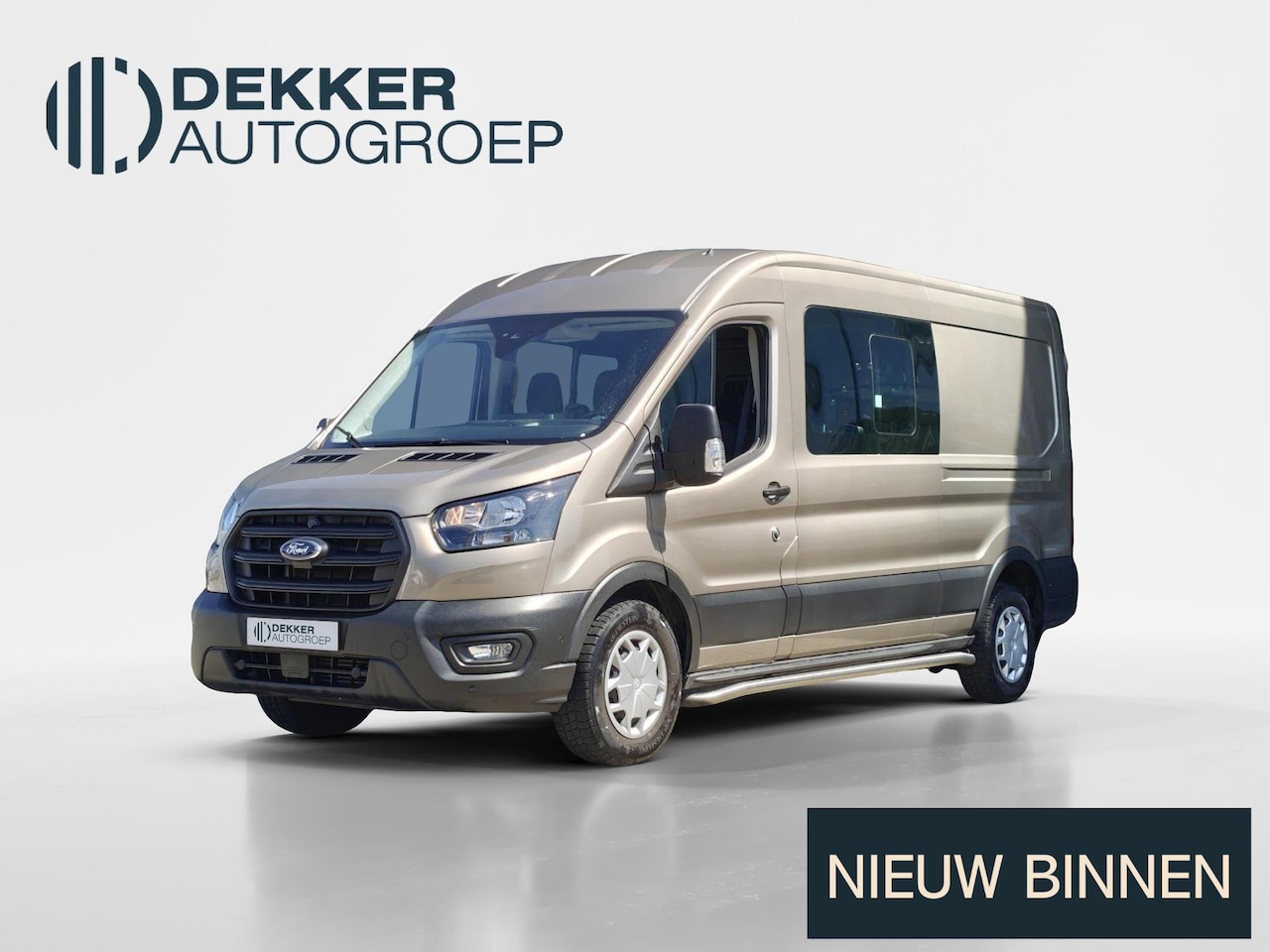 Ford Transit - 350 2.0 TDCI L3H2 DC Trend 6 ZITPLAATSEN | LAT OM LAT | SIDE BARS | Dubbele cabine - AutoWereld.nl