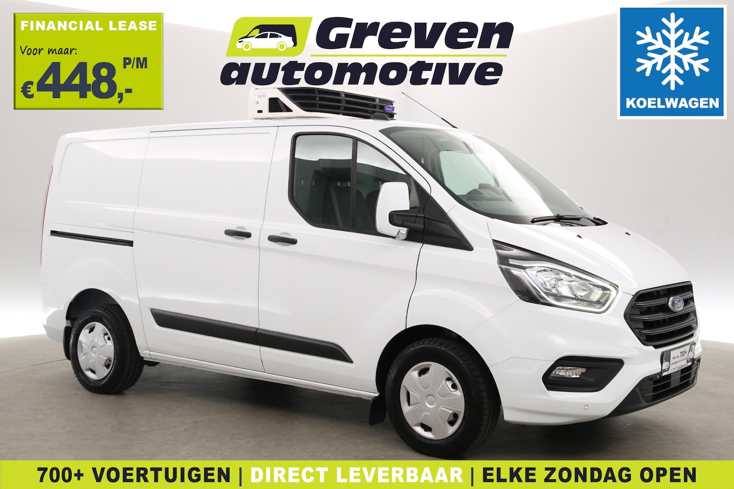 Ford Transit Custom - 2.0 TDCI L1H1 | Koel/vrieswagen -5° | Airco | Cruise | 3 Zits | Trekhaak | Parkeersens. | - AutoWereld.nl