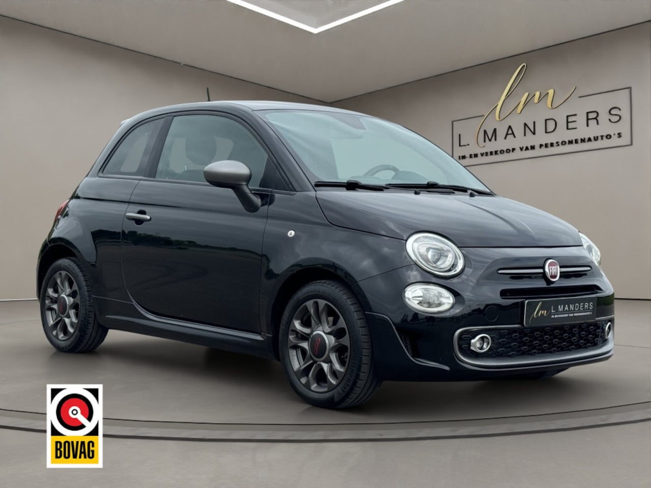 Fiat 500 - 0.9 TwinAir Turbo Sport 2019 ZWART | Apple CarPlay | Cruise Cont - AutoWereld.nl