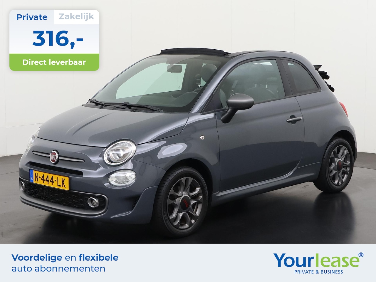 Fiat 500 C - 0.9 TwinAir Turbo Sport | All-in 316,- Private Lease | Direct uit voorraad - AutoWereld.nl