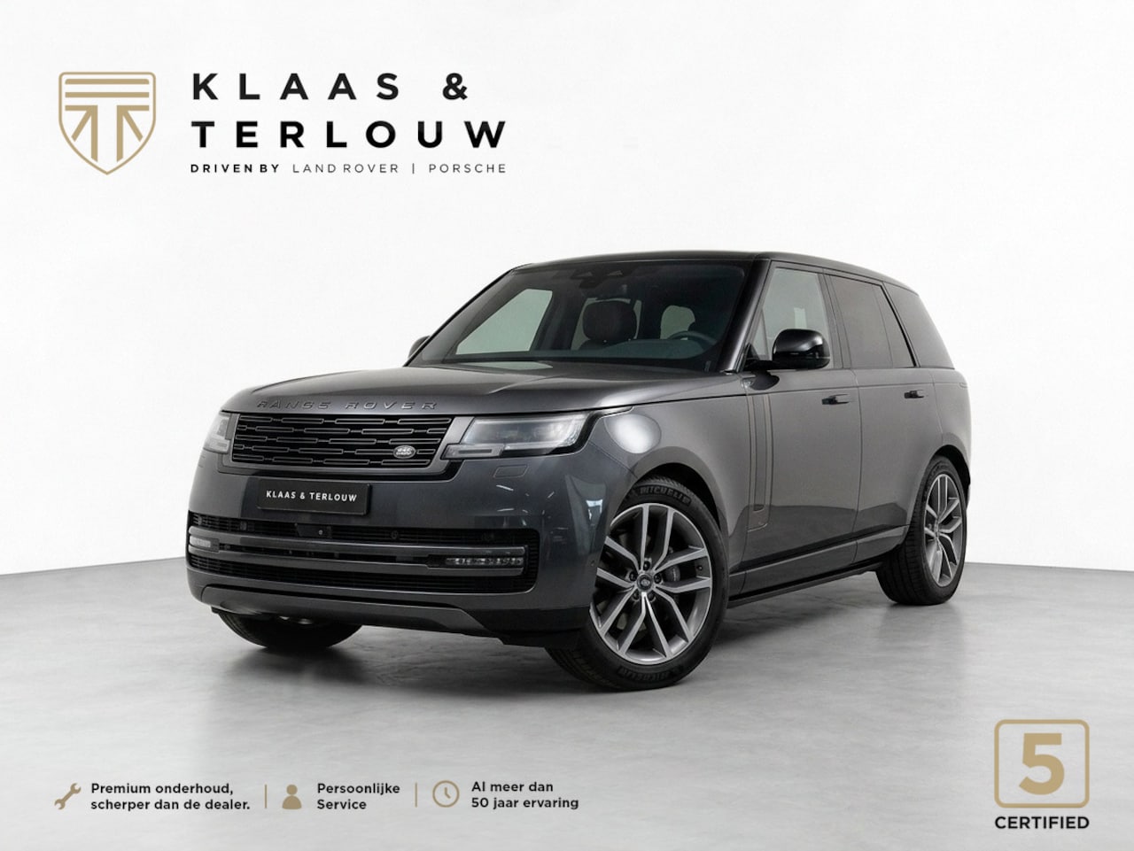 Land Rover Range Rover - P550e Autobiography | uitgevoerd in stijlvol Carpathian Grey met exclusief Caraway leder - AutoWereld.nl