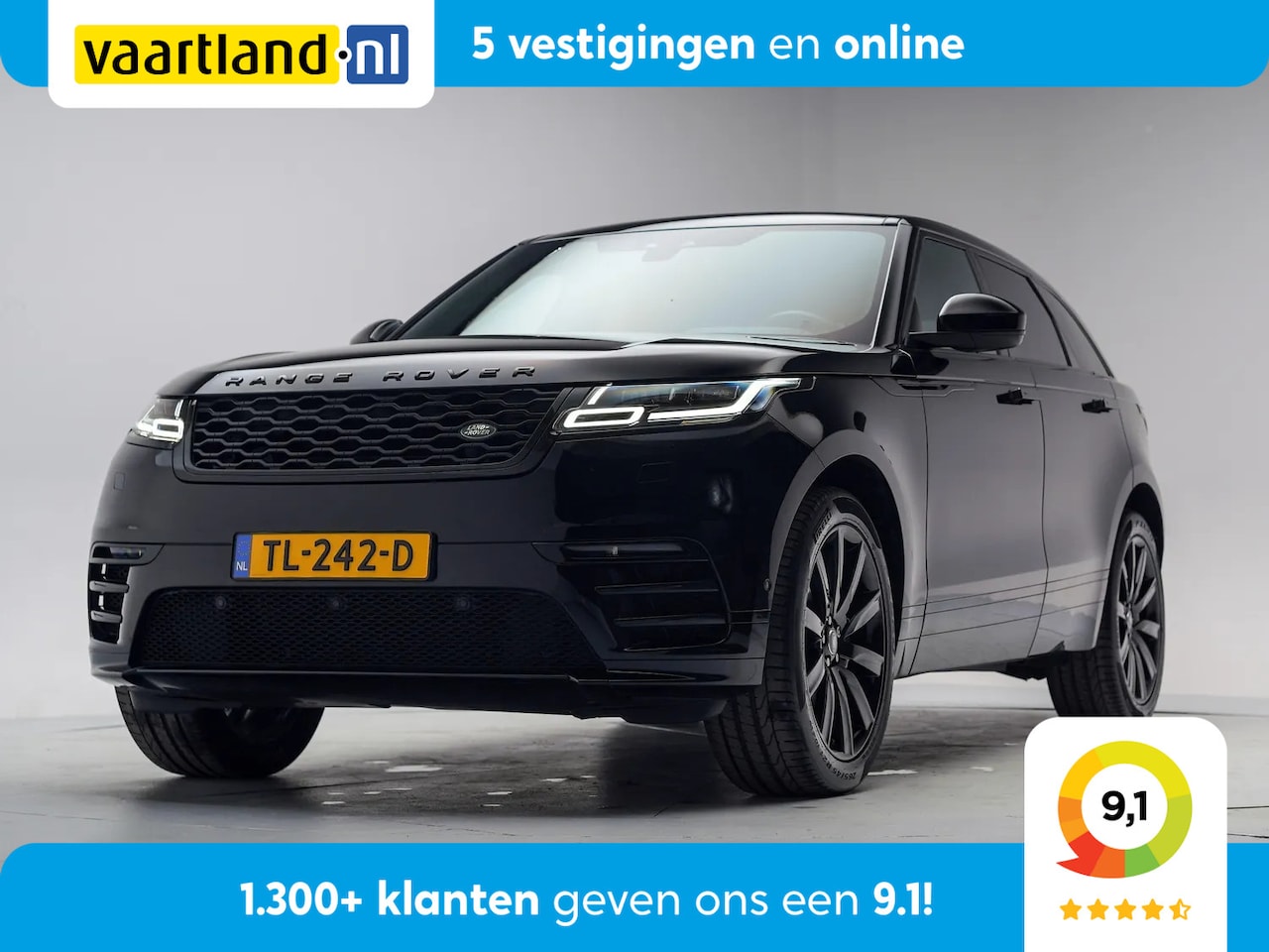 Land Rover Range Rover Velar - 2.0 I4 Turbo AWD R-Dynamic HSE Aut. [ LED Trekhaak Leder Stoelverwarming ] - AutoWereld.nl