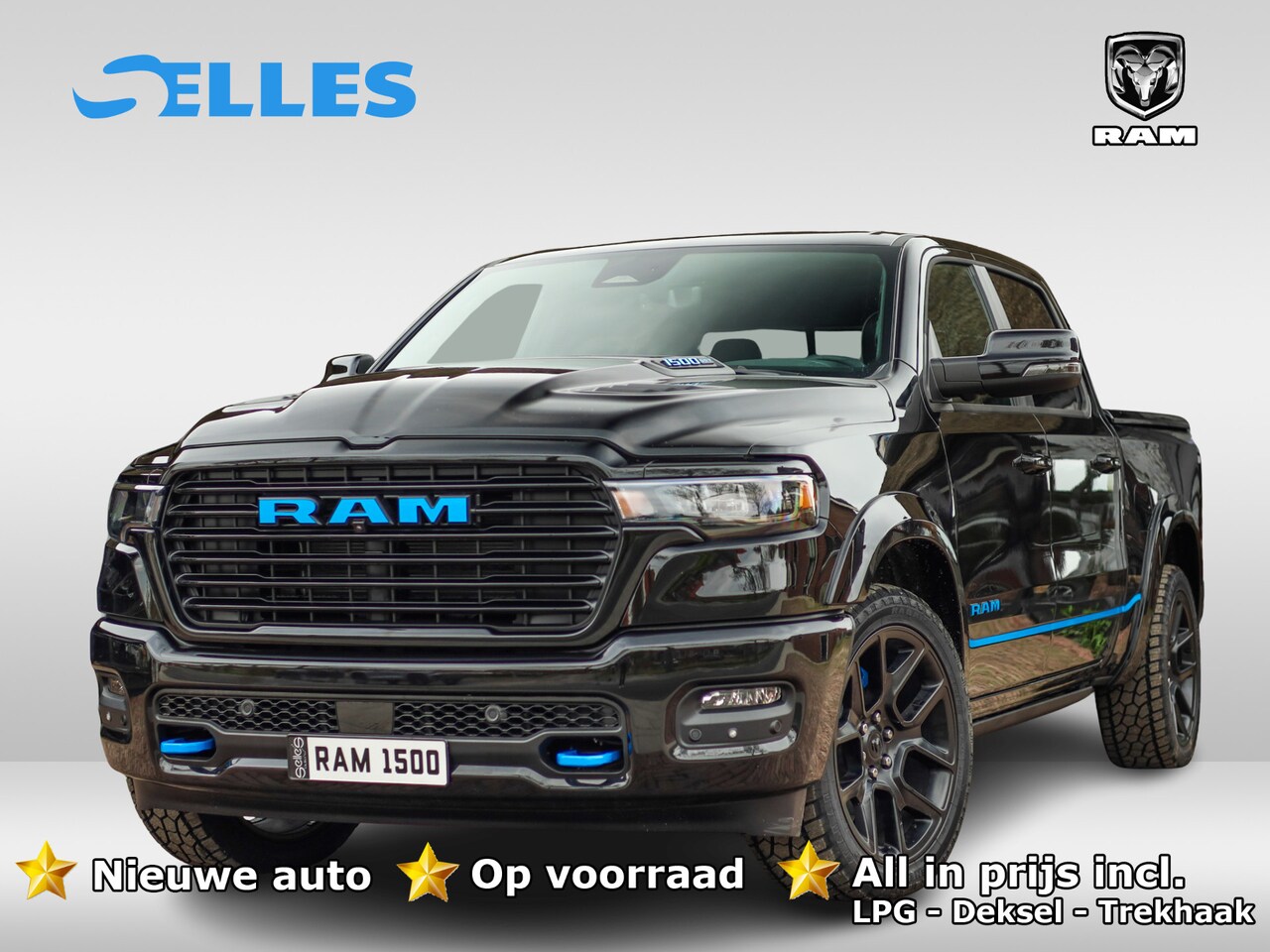 Dodge Ram 1500 - 2025 3.0L HURRICANE LARAMIE Night Premium | BPM VRIJ | NIEUW | Color Pack | Panoramadak | - AutoWereld.nl