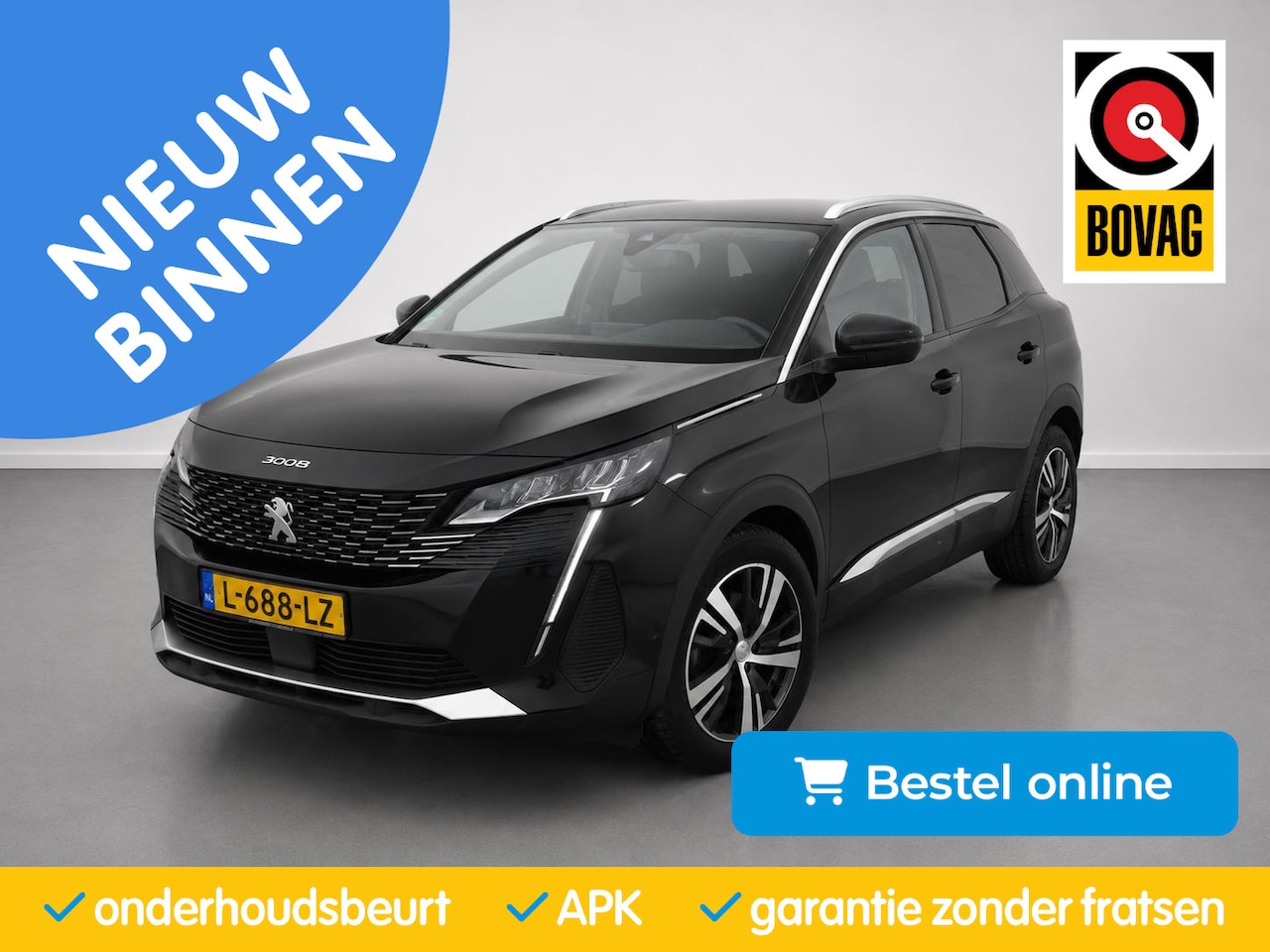 Peugeot 3008 - 1.2 Keyless|Navi|Camera|Lane assist|CarPlay||Half-leder| Virtual cockpit|19Inch|Cruise|Rij - AutoWereld.nl