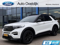 Ford Explorer - 3.0 V6 EcoBoost PHEV ST-Line 457PK Afn. Trekhaak Parelmoerkleur Zwart Dak Panodak Massages
