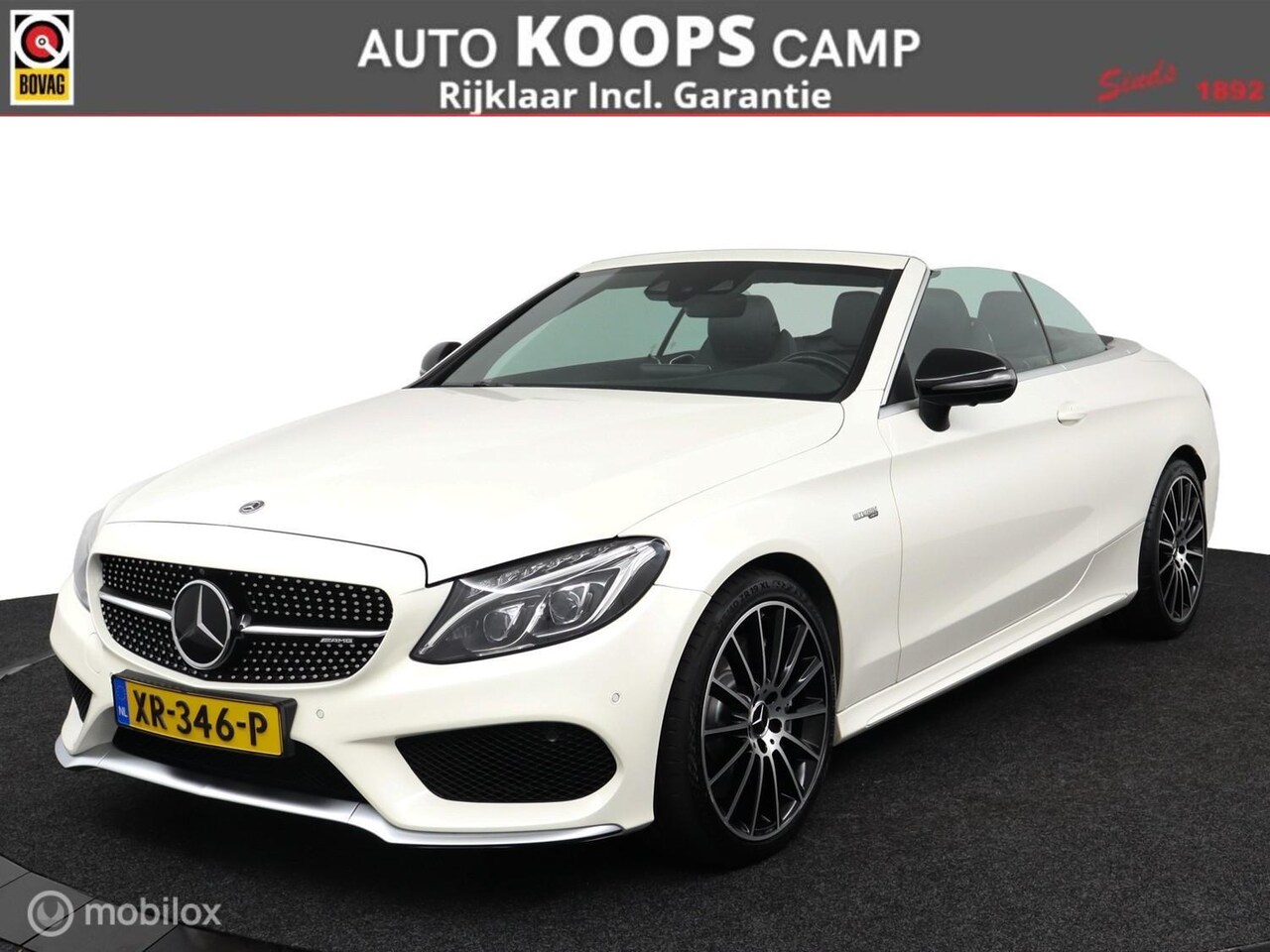 Mercedes-Benz C-klasse Cabrio - AMG 43 4MATIC 367Pk Aut-9 | Zwart-leder | Stoelverw./koeling | Sportuitlaat | parelmoer wi - AutoWereld.nl