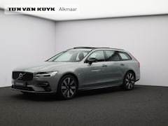 Volvo V90 - T6 AWD Plug-in hybrid Ultra Dark Trekhaak / Pan. dak / 360 camera/ Head up display/ Harman