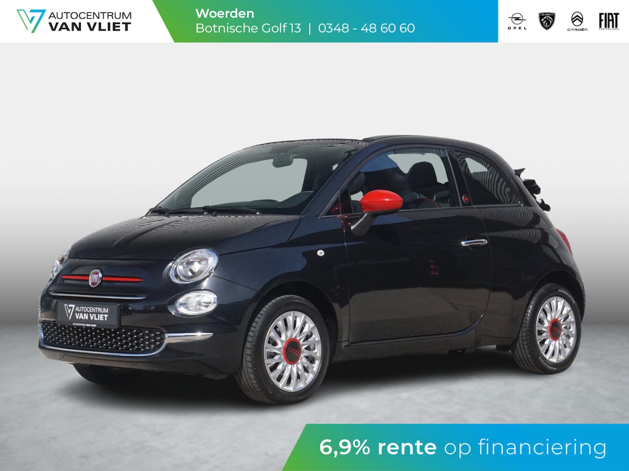 Fiat 500 C - 1.0 Hybrid RED Cabriolet - AutoWereld.nl