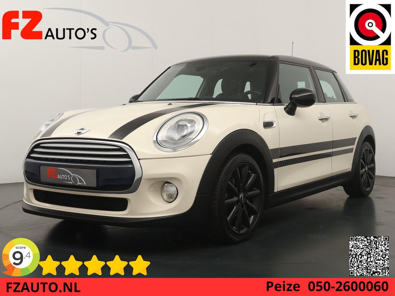 MINI Cooper - 5-Deurs 1.5 Chili Business - Navigatie - Lederen bekleding - Schuifdak - Stoelverwarming - AutoWereld.nl