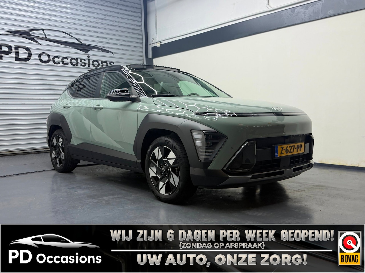 Hyundai Kona - 1.6 GDI HEV 119PK Premium Sky - Pano - Elek. Stoelen. - Leer - (360) Camera - AutoWereld.nl