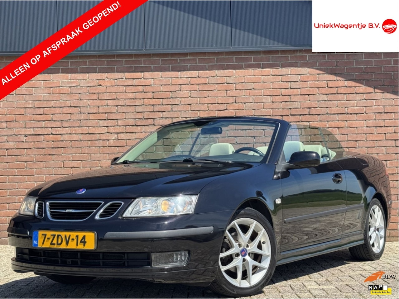 Saab 9-3 Cabrio - 1.8T LINEAR | LEDER! | NAVI! | TREKHAAK! - AutoWereld.nl