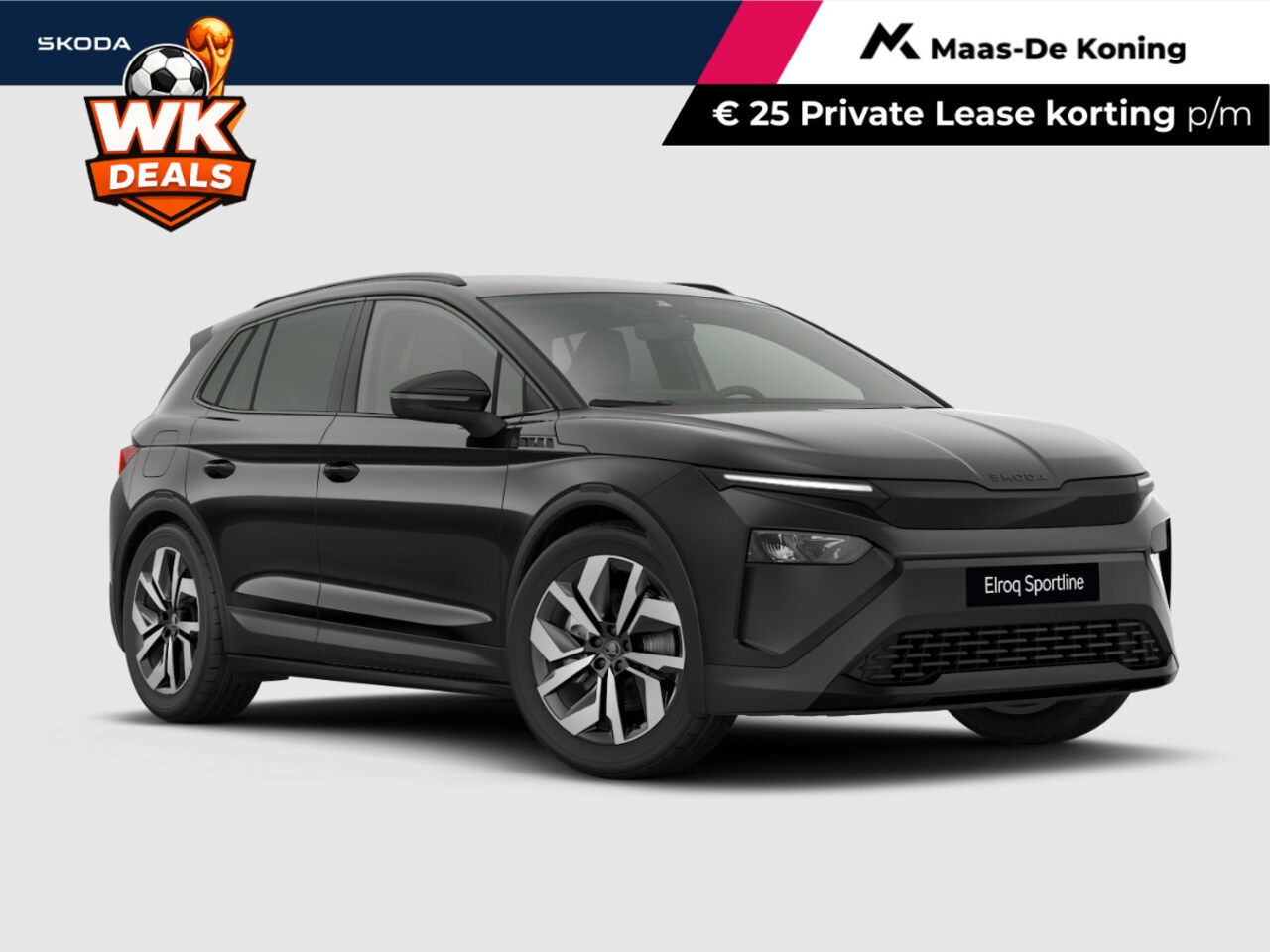 Skoda Elroq - Sportline Elektromotor 210 kW / 286 PK SUV Black Magic | Trekhaak wegklapbaar | 3.000,- in - AutoWereld.nl