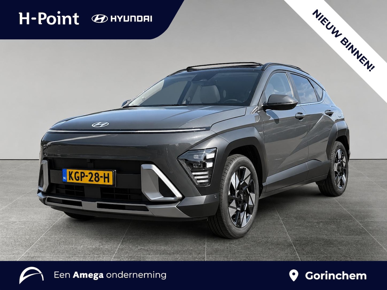 Hyundai Kona - Premium Sky 1.6 GDI HEV 141pk | SCHUIF/KANTELDAK | FULL LED | PREMIUM LEDER | ADAPTIVE CRU - AutoWereld.nl