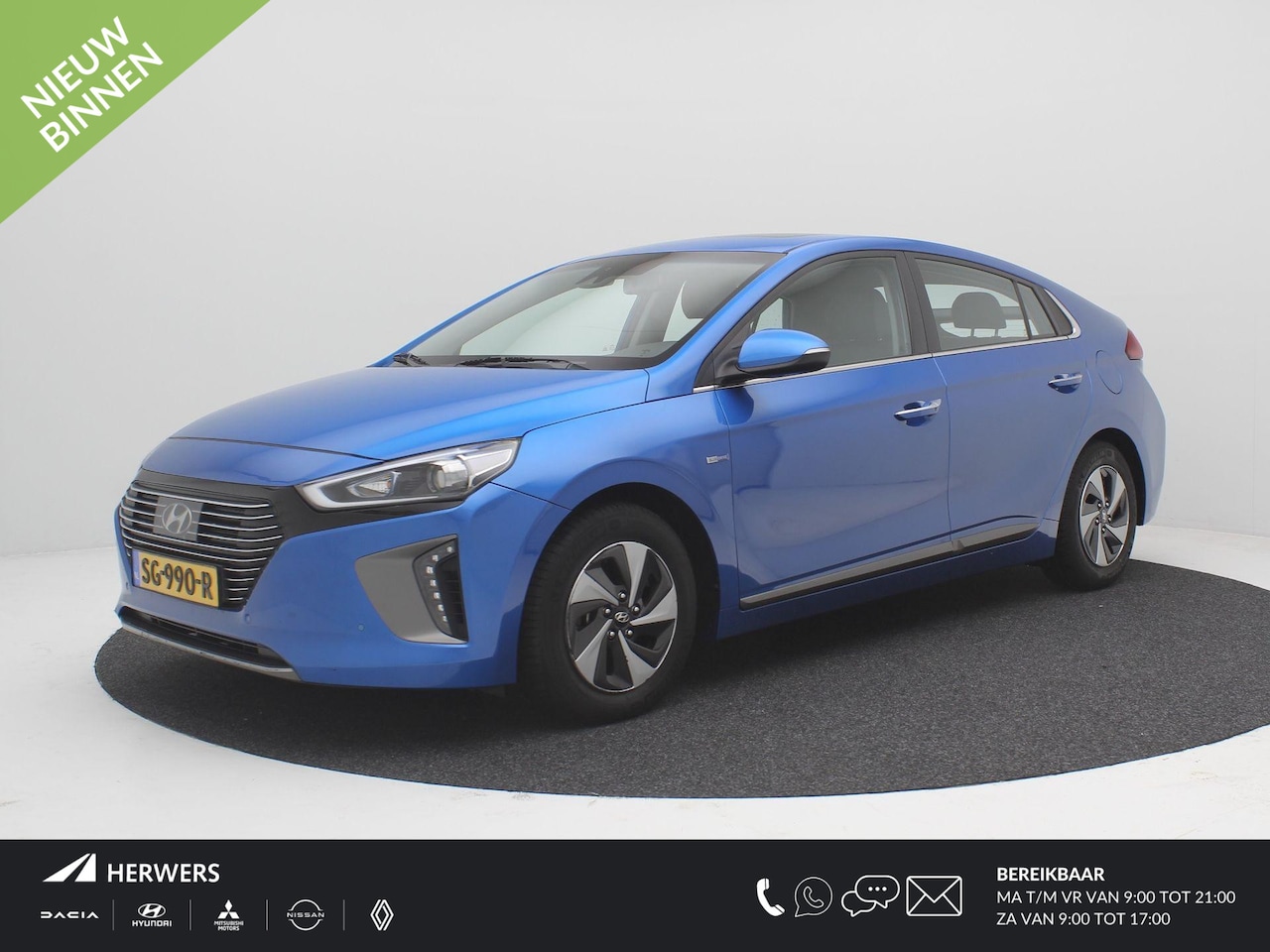 Hyundai IONIQ - 1.6 GDi Premium Automaat / Hybride / Adaptieve Cruise Control / Navigatie / Lederen bekled - AutoWereld.nl