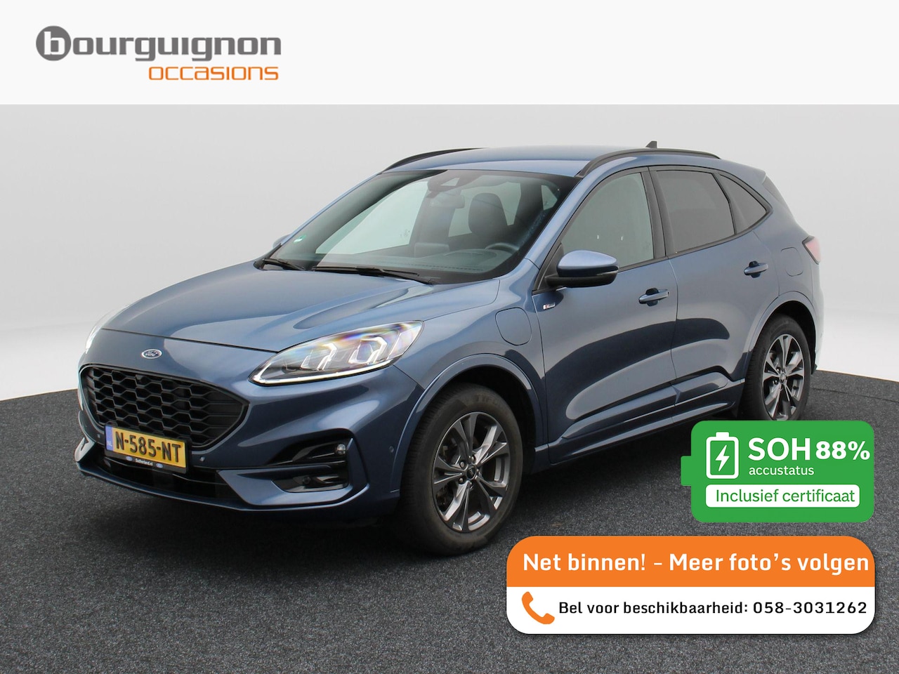 Ford Kuga - 2.5 PHEV ST-Line X Trekhaak | Stoelverwarming | Camera | Cruise Control | Climatronic | B& - AutoWereld.nl