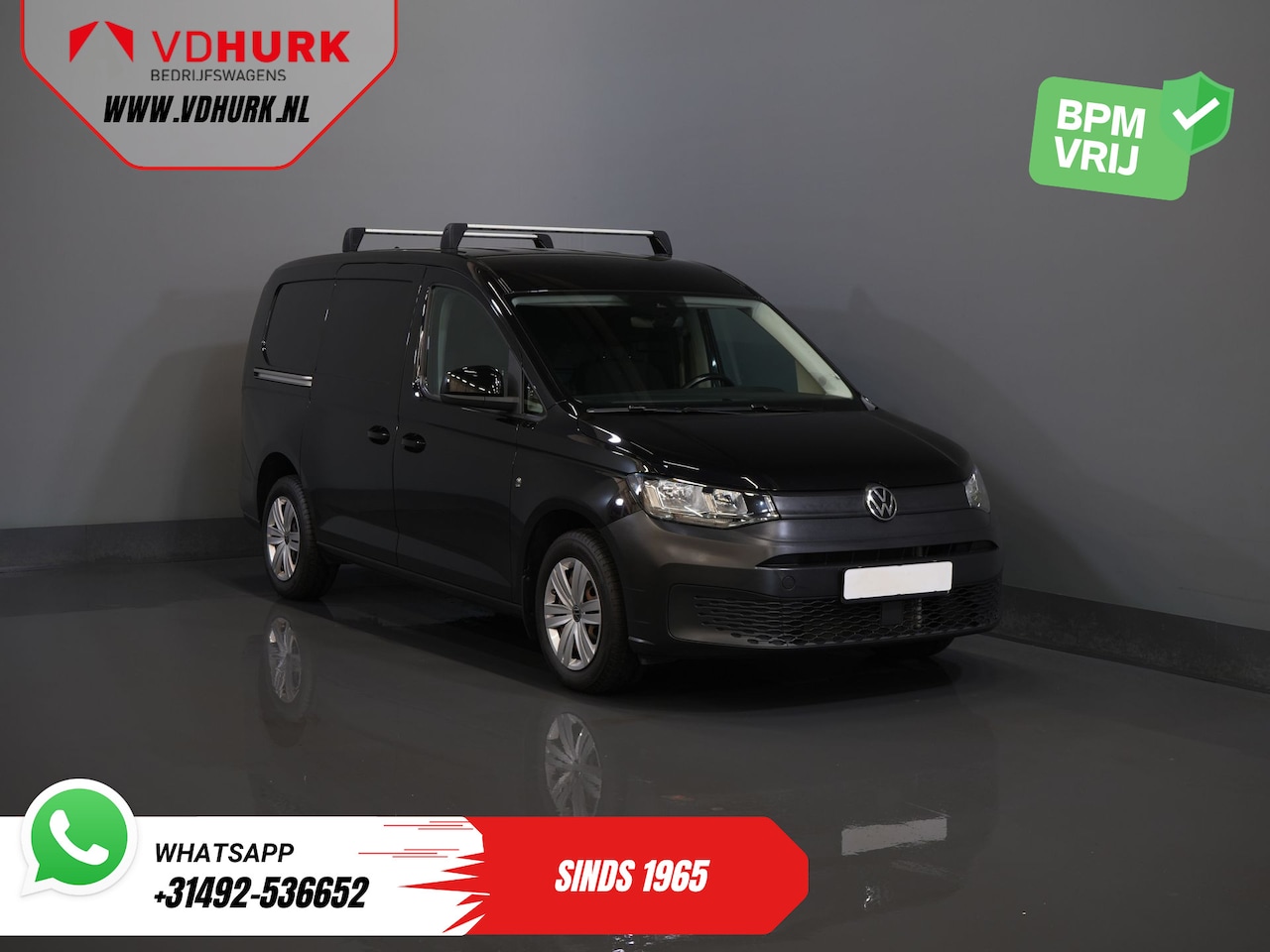 Volkswagen Caddy Cargo Maxi - 2.0 TDI 125 pk DSG Aut. Standkachel/ Stoelverw./ Carplay/ Airco/ Dakdragers/ Cruise/ PDC/ - AutoWereld.nl