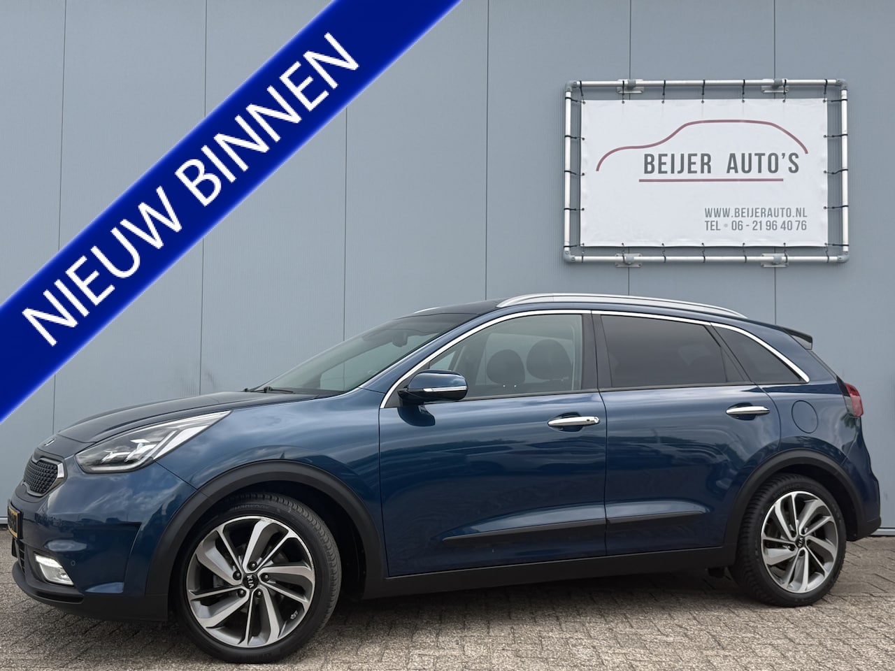 Kia Niro - 1.6 GDi Hybrid DynamicLine Automaat Schuifdak/Carplay/Trekhaak. - AutoWereld.nl