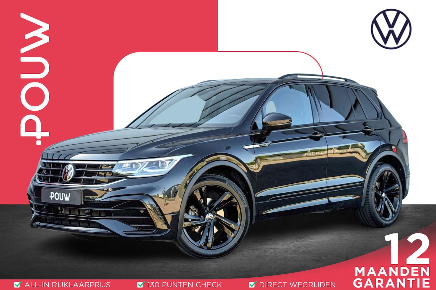 Volkswagen Tiguan - 1.5 TSI 150pk DSG R-Line Panoramadak | Black style | App connect - AutoWereld.nl