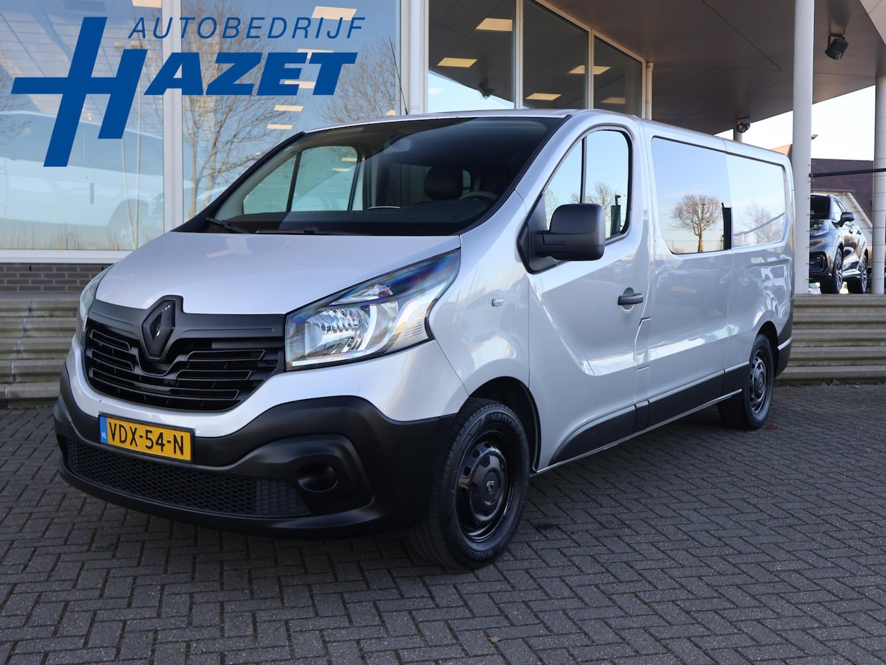Renault Trafic - 1.6 dCi T29 L2H1 DUBBEL CABINE + TREKHAAK 2000 KG | NAVIGATIE | CRUISE CONTROL | AIRCO - AutoWereld.nl
