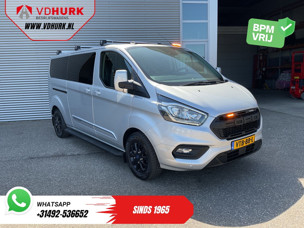 Ford Transit Custom - 2.0 TDCI 130 pk Aut. DC Dubbel Cabine NL Auto/ Carplay/ Leder/ Stoelverw./ 2x Schuifdeur/ - AutoWereld.nl