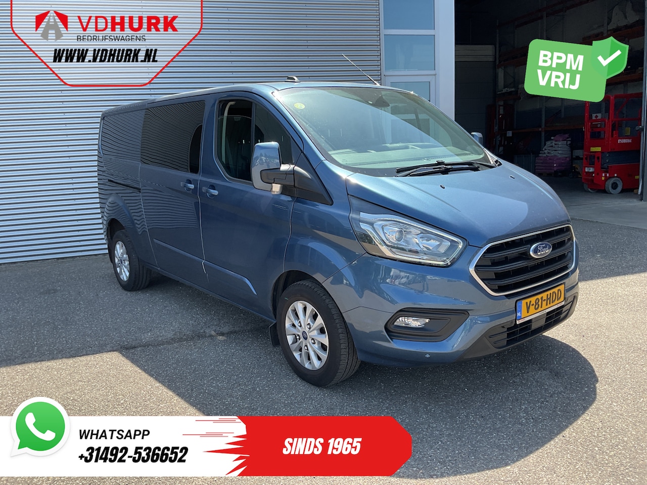 Ford Transit Custom - 2.0 TDCI 170 pk Aut. DC Dubbel Cabine 2xSchuifdeur/ Carplay/ Stoelverw./ Navi/ Airco/ Came - AutoWereld.nl