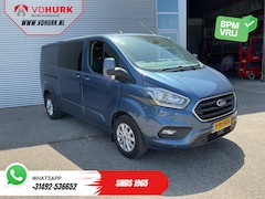 Ford Transit Custom - 2.0 TDCI 170 pk Aut. DC Dubbel Cabine 2xSchuifdeur/ Carplay/ Stoelverw./ Navi/ Airco/ Came