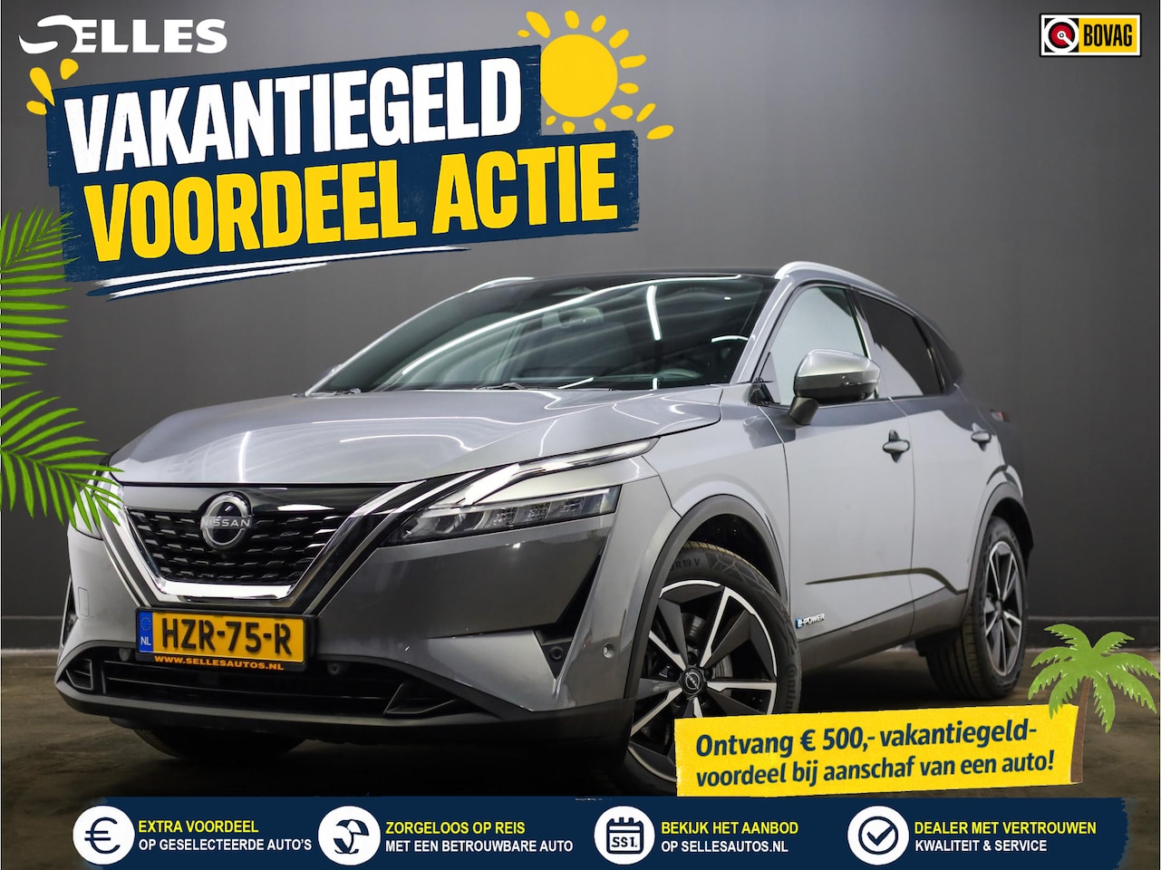 Nissan Qashqai - 1.5 e-Power Tekna | Trekhaak | Adaptive cruisecontrol | Panorama dak | 360 camera - AutoWereld.nl