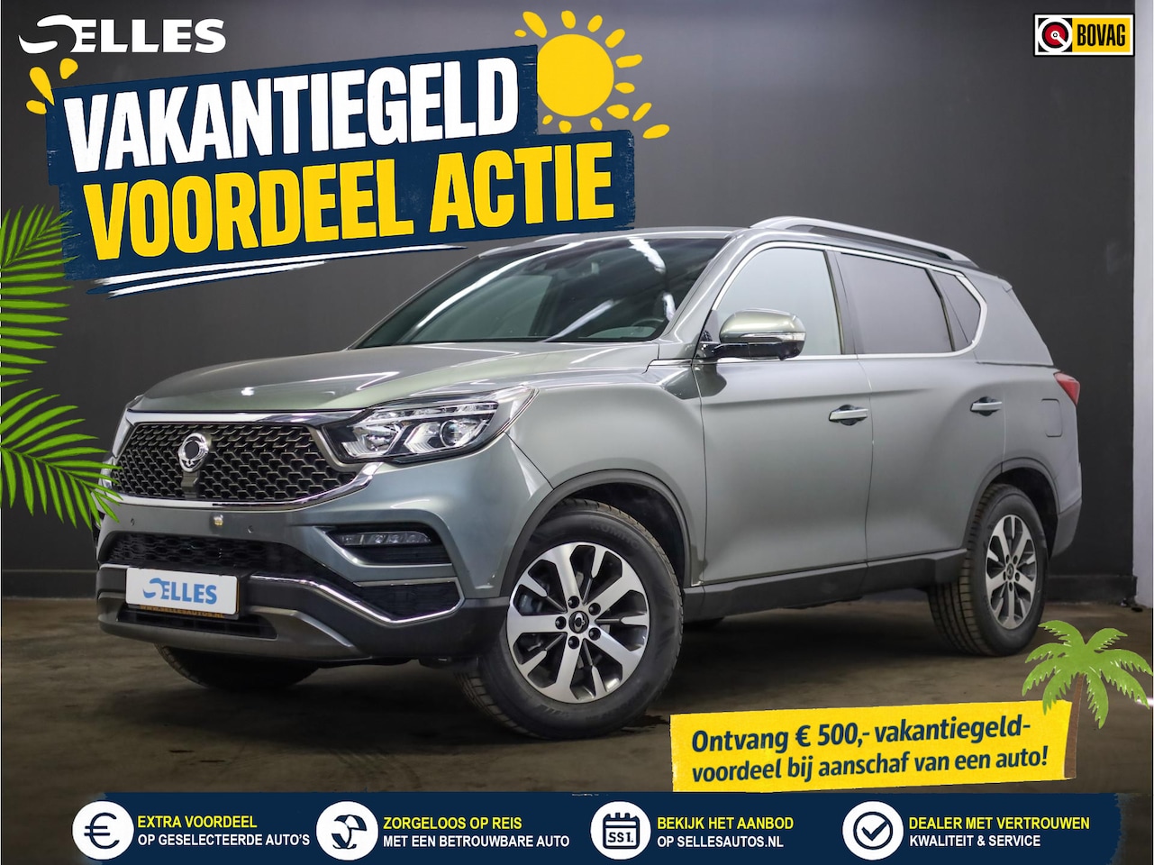 SsangYong Rexton - 2.2 e-XDi Quartz | Automaat | Camera | Lederen bekleding | Stoel/stuur verwarming - AutoWereld.nl