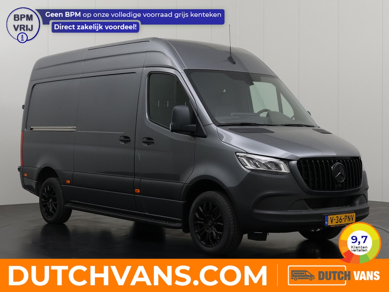 Mercedes-Benz Sprinter - 317CDI Automaat L2H2 Exclusive | Led | Leder | Navigatie | Camera | Airco | Cruise | Trekh - AutoWereld.nl