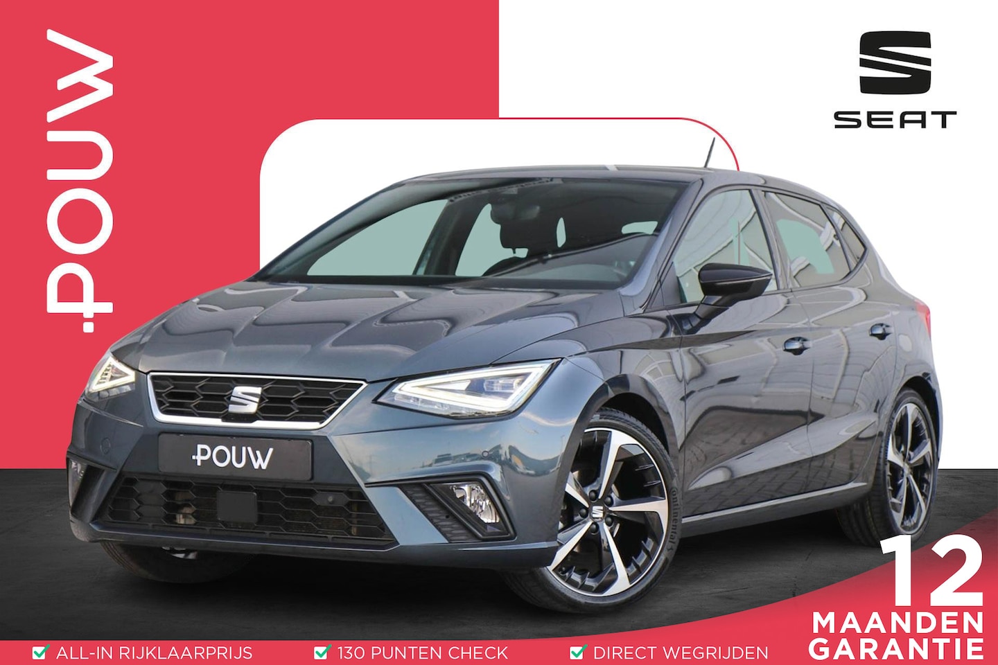 SEAT Ibiza - 1.0 TSI 95pk FR | Full Link | Parkeersensoren | Cruise Control | 18" Velgen - AutoWereld.nl